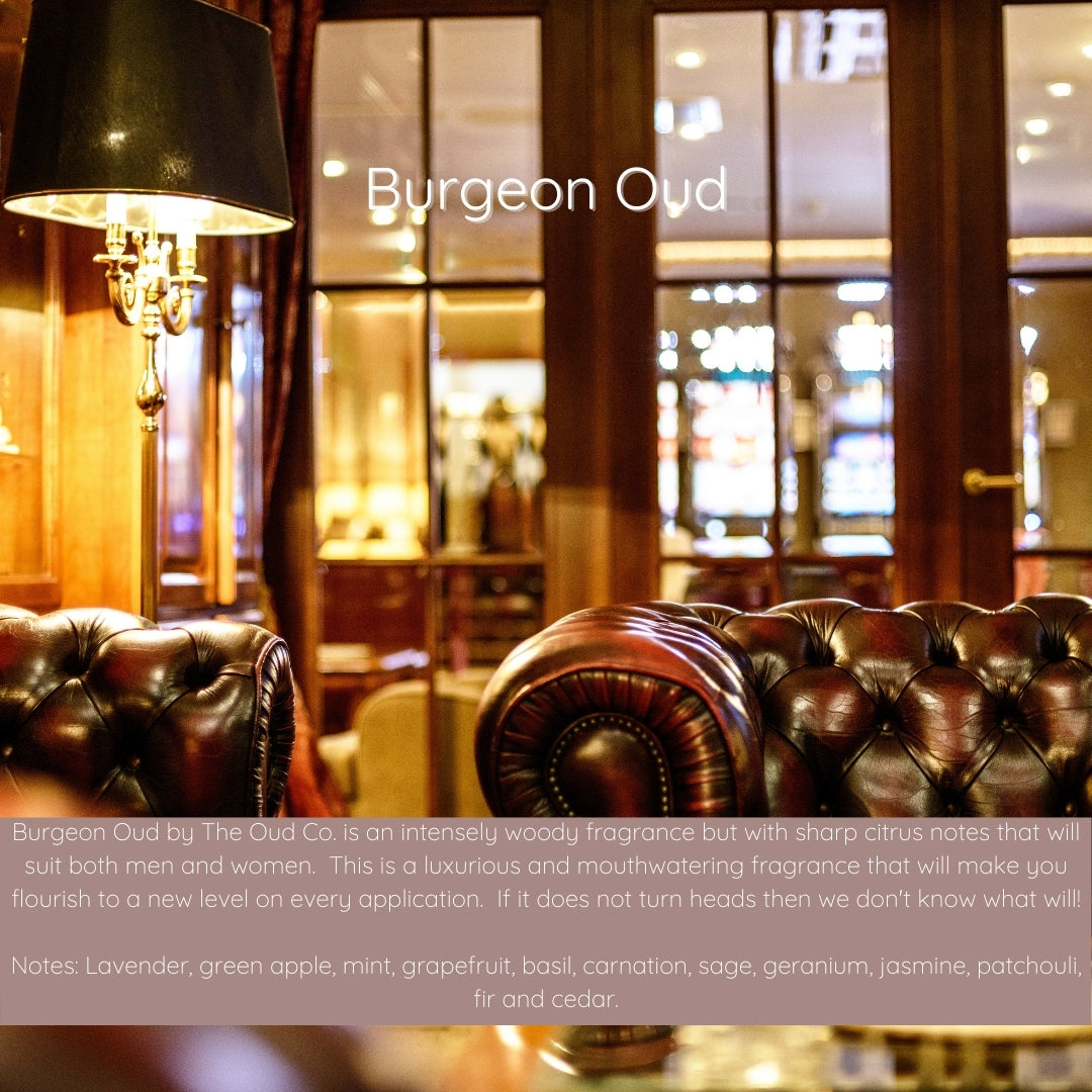 Burgeon Oud Parfum | Inspired by B Bottled Oud – Oud, Apple & Lavendar| Warm Signature Scent