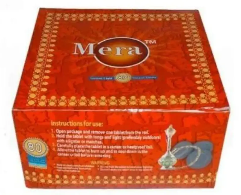 MERA Charcoal for BAKHOOR & SHISHA - Instant Quick Lighting Charcoal Discs